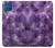 S3713 Graphique violet améthyste à quartz imprimé Etui Coque Housse pour Samsung Galaxy M62