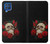 S3753 Roses de crâne gothique sombre Etui Coque Housse pour Samsung Galaxy M62