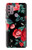 S3112 Motif floral Rose Noir Etui Coque Housse pour Motorola Moto G30, G20, G10