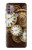 S3172 Horloge or Etui Coque Housse pour Motorola Moto G30, G20, G10
