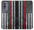 S3687 Drapeau américain de pompier mince ligne rouge Etui Coque Housse pour OnePlus 9