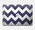 S2345 Marine Bleu Shavron Zig zag Etui Coque Housse pour MacBook 12″ - A1534