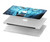 S0752 Feu bleu Loup Etui Coque Housse pour MacBook Air 13″ - A1369, A1466
