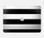 S1596 Noir et blanc rayé Etui Coque Housse pour MacBook Air 13″ - A1932, A2179, A2337