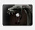 S1597 Noir Mamba Serpent Etui Coque Housse pour MacBook Air 13″ - A1932, A2179, A2337
