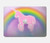 S3070 Arc en ciel pastel ciel Licorne Etui Coque Housse pour MacBook Air 13″ - A1932, A2179, A2337