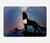 S3555 Loup Hurlant Million étoiles Etui Coque Housse pour MacBook Air 13″ - A1932, A2179, A2337
