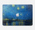 S3336 Van Gogh Nuit étoilée sur le Rhône Etui Coque Housse pour MacBook Pro Retina 13″ - A1425, A1502