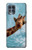 S3680 Girafe de sourire mignon Etui Coque Housse pour Motorola Edge S