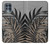 S3692 Feuilles de palmier gris noir Etui Coque Housse pour Motorola Edge S