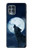 S3693 Pleine lune du loup blanc sinistre Etui Coque Housse pour Motorola Edge S