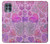 S3710 Coeur d'amour rose Etui Coque Housse pour Motorola Edge S