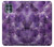 S3713 Graphique violet améthyste à quartz imprimé Etui Coque Housse pour Motorola Edge S