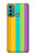 S3678 Vertical arc-en-ciel coloré Etui Coque Housse pour Motorola Moto G60, G40 Fusion