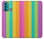 S3678 Vertical arc-en-ciel coloré Etui Coque Housse pour Motorola Moto G60, G40 Fusion