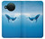 S0843 Baleine bleue Etui Coque Housse pour Nokia X10