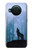 S0935 Loup Hurlant dans la forêt Etui Coque Housse pour Nokia X10