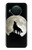 S1981 Loup hurlant à la lune Etui Coque Housse pour Nokia X10