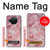 S2843 Texture en marbre rose Etui Coque Housse pour Nokia X10