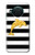 S2882 Noir et blanc rayé Dauphin d'or Etui Coque Housse pour Nokia X10