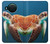 S3497 Vert tortue de mer Etui Coque Housse pour Nokia X10