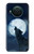 S3693 Pleine lune du loup blanc sinistre Etui Coque Housse pour Nokia X10