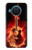 S0415 Graver guitare feu Etui Coque Housse pour Nokia X20