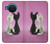 S1832 Chat d'amour Etui Coque Housse pour Nokia X20