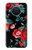 S3112 Motif floral Rose Noir Etui Coque Housse pour Nokia X20
