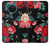 S3112 Motif floral Rose Noir Etui Coque Housse pour Nokia X20