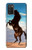 S0934 Sauvage Black Horse Etui Coque Housse pour Samsung Galaxy A03S