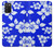 S2244 Motif Hawai Hibiscus Bleu Etui Coque Housse pour Samsung Galaxy A03S
