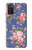 S3265 Motif Fleur millésimé Etui Coque Housse pour Samsung Galaxy A03S