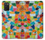 S3391 Art abstrait carreaux de mosaïque graphique Etui Coque Housse pour Samsung Galaxy A03S