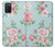 S3494 Rose à pois millésimé Etui Coque Housse pour Samsung Galaxy A03S