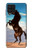 S0934 Sauvage Black Horse Etui Coque Housse pour Samsung Galaxy A22 4G