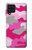 S2525 Rose Camo camouflage Etui Coque Housse pour Samsung Galaxy A22 4G