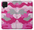 S2525 Rose Camo camouflage Etui Coque Housse pour Samsung Galaxy A22 4G