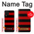 S2638 Noir et Rouge rayé Etui Coque Housse pour Samsung Galaxy A22 4G