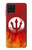 S2803 Feu Rouge Diable Lance Symbole Etui Coque Housse pour Samsung Galaxy A22 4G