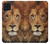 S2870 Lion Roi des Bêtes Etui Coque Housse pour Samsung Galaxy A22 4G