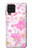 S3036 Flore de fleur rose douce Etui Coque Housse pour Samsung Galaxy A22 4G
