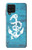 S3053 Marin Blue Anchor Etui Coque Housse pour Samsung Galaxy A22 4G