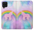 S3070 Arc en ciel pastel ciel Licorne Etui Coque Housse pour Samsung Galaxy A22 4G