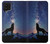 S3555 Loup Hurlant Million étoiles Etui Coque Housse pour Samsung Galaxy A22 4G