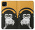 S2324 Singe drôle avec casque Pop Musique Etui Coque Housse pour Samsung Galaxy A22 5G