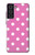S2358 Rose à pois Etui Coque Housse pour Samsung Galaxy S21 FE 5G