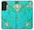 S2377 Turquoise Texture Motif imprimé Gemme Etui Coque Housse pour Samsung Galaxy S21 FE 5G