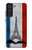 S2859 Drapeau France millésimé Tour Eiffel Etui Coque Housse pour Samsung Galaxy S21 FE 5G