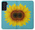 S3039 Tournesol Bleu millésimé Etui Coque Housse pour Samsung Galaxy S21 FE 5G